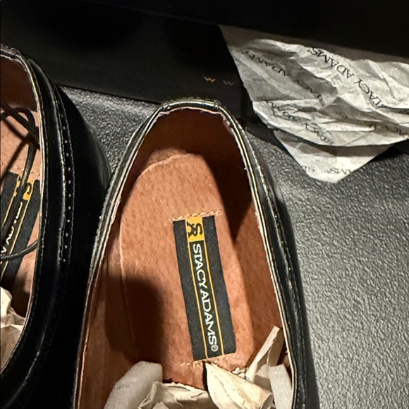 Stacy Adams Black and White Two-Tone Oxford Dress Shoes main image 5